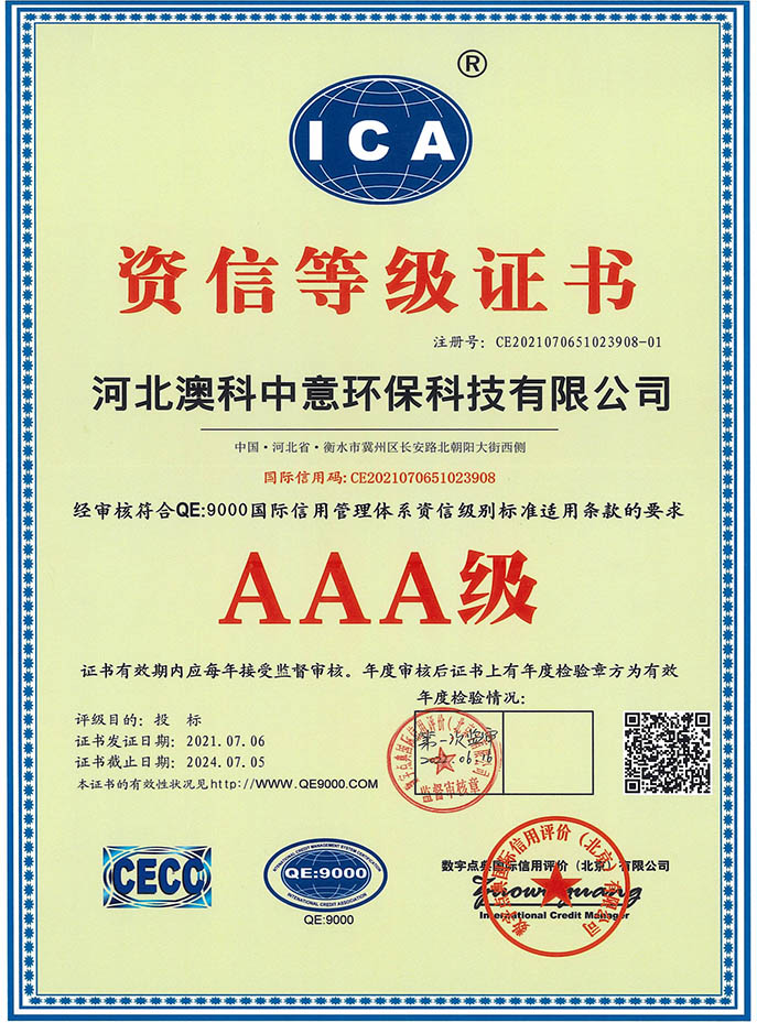 資信等級(jí)證書